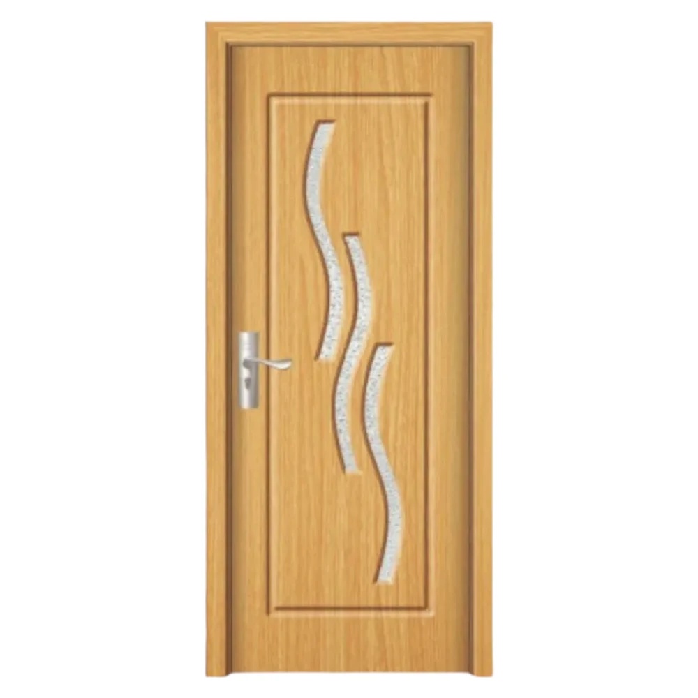 Usa Interior din MDF Novo Doors ND14, Cadru din Lemn Masiv, Geam Sablat, KIT COMPLET, Toc , Manere si balamale incluse (Culoare: Stejar Deschis, Dimensiune: 70 cm, Toc: Fix, Maner: Patrat auriu inchidere magnetica)