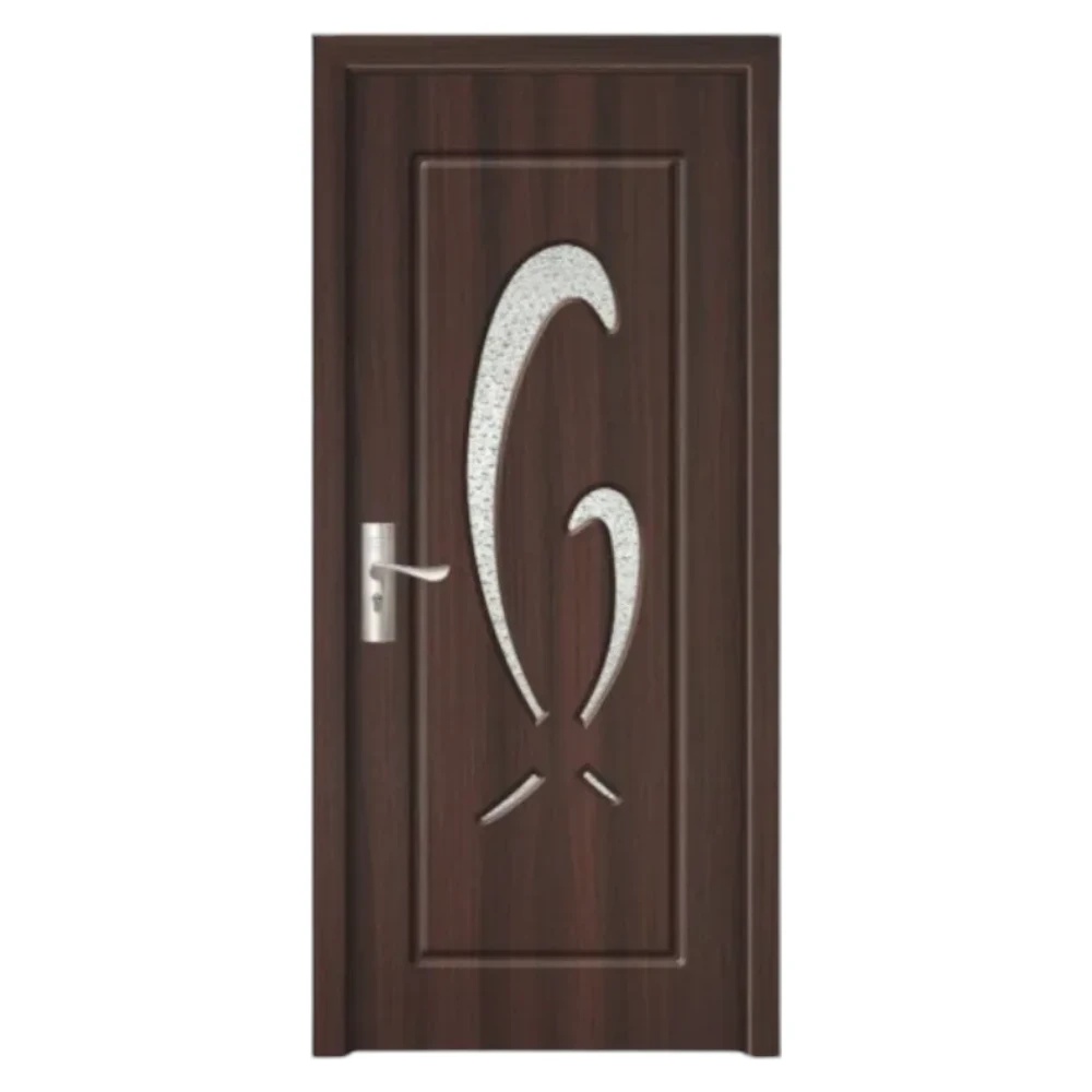 Usa Interior din MDF Novo Doors ND219, Cadru din Lemn Masiv, Geam Sablat, KIT COMPLET, Toc , Manere si balamale incluse (Culoare: Wenge, Dimensiune: 60 cm, Toc: Reglabil 10 cm, Maner: Patrat auriu inchidere magnetica)