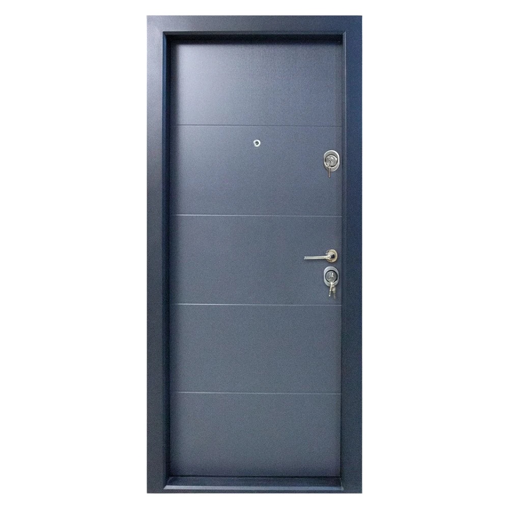Usa metalica de apartament cu izolatie si vizor Novo Doors First Class NDS12, Deschidere Stanga Dreapta, Dimensiune 200X88 cm, Tabla 1.2 mm, Kit complet, Gri Antracit (Culoare: Gri Antracit, Sens deschidere: Stanga)