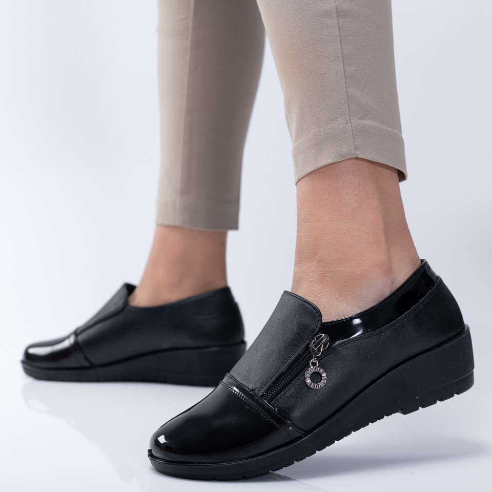 Pantofi Casual Dama Fedora Negri