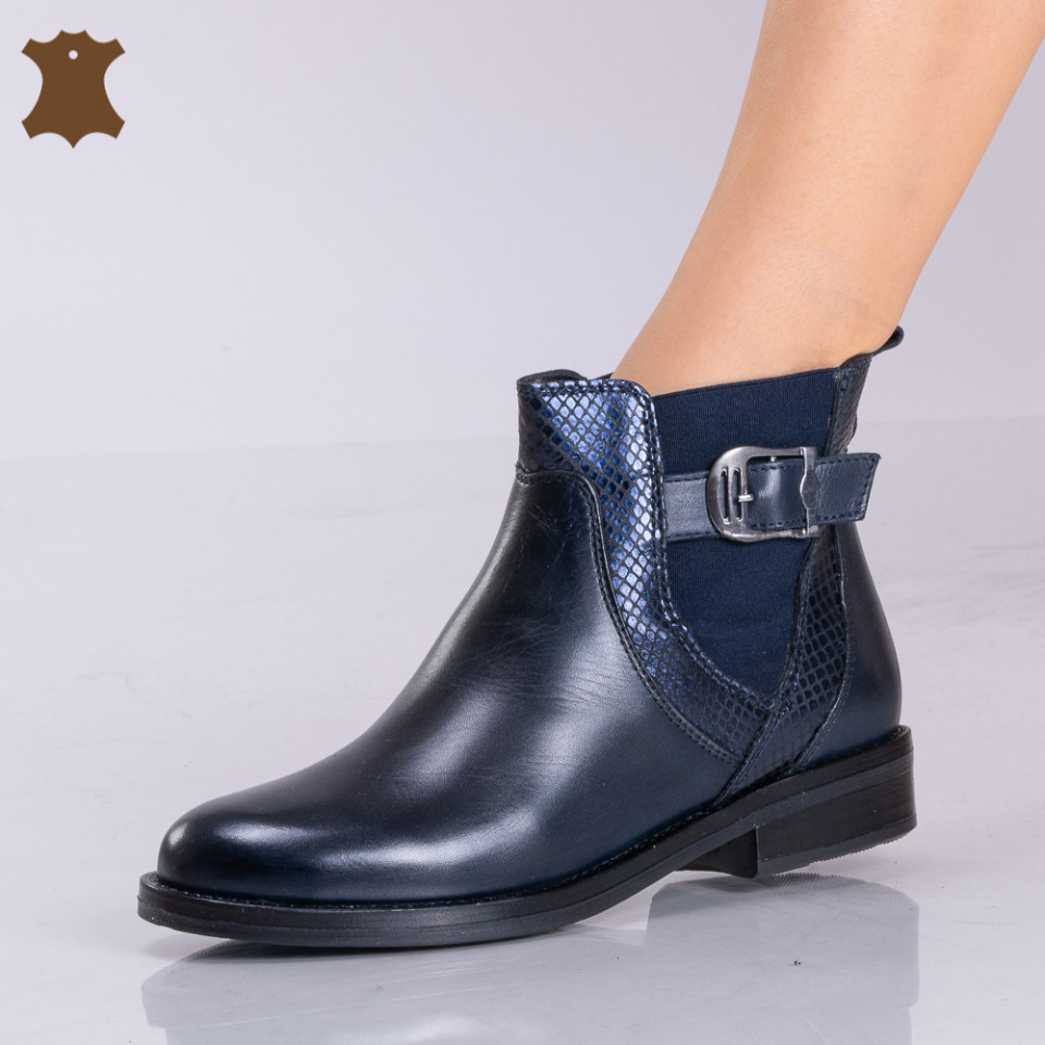 Ghete Dama Piele Naturala Cornelia Navy