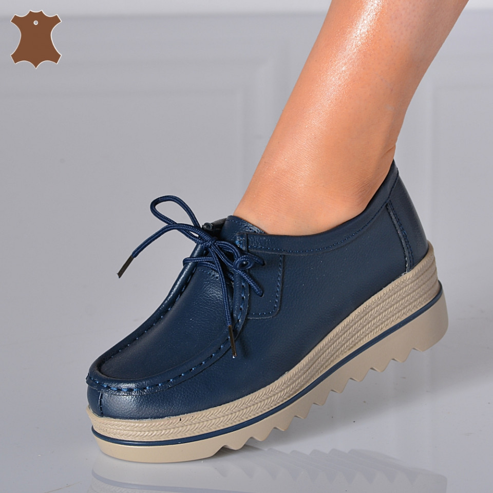 Pantofi Dama Piele Naturala Corso 4 Navy