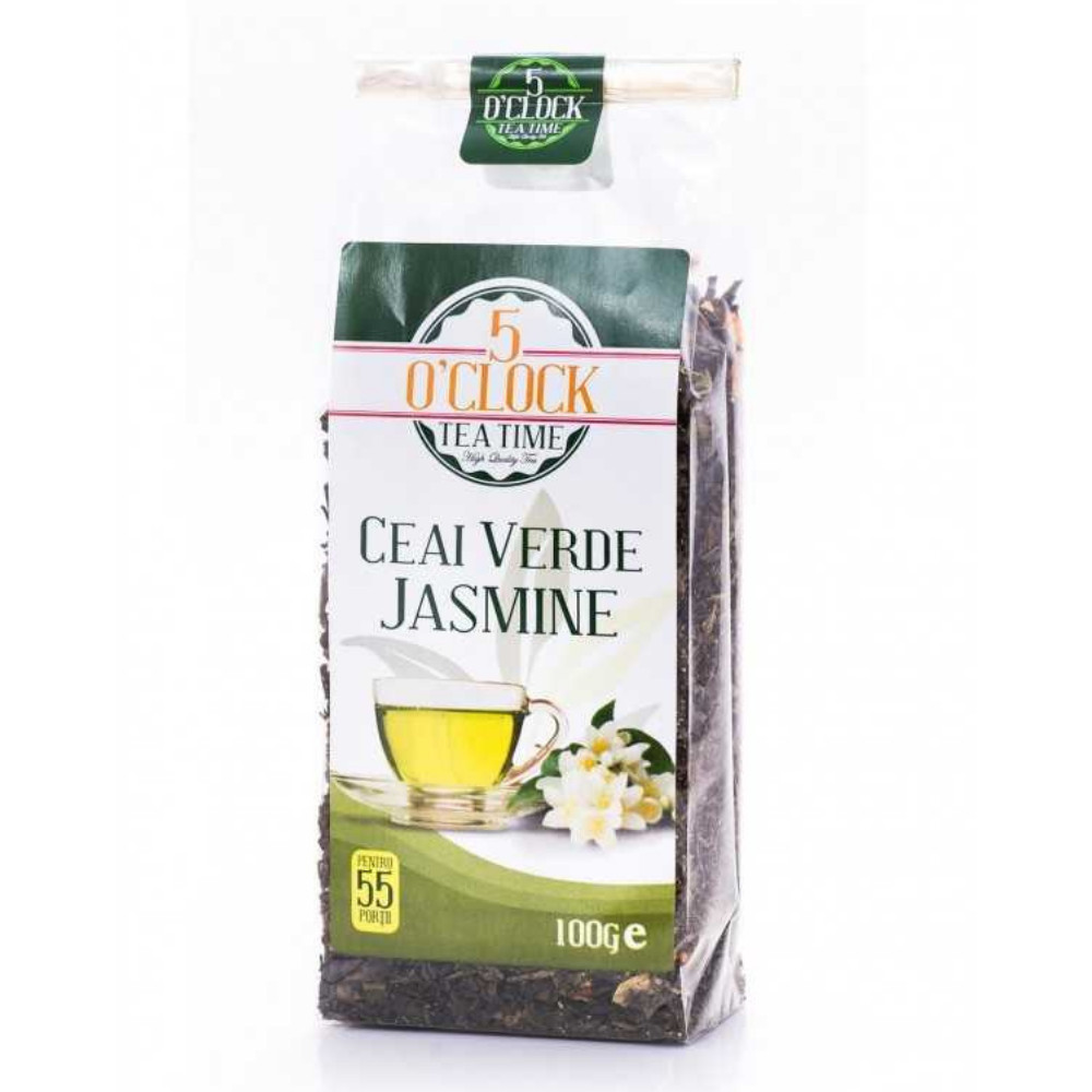 5 o clock tea ceai verde cu iasomie 100g~3501 Ceai Tea Forte