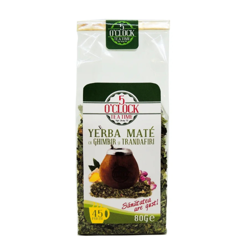 5 o' clock tea mate ghimbir si trandafiri 80g