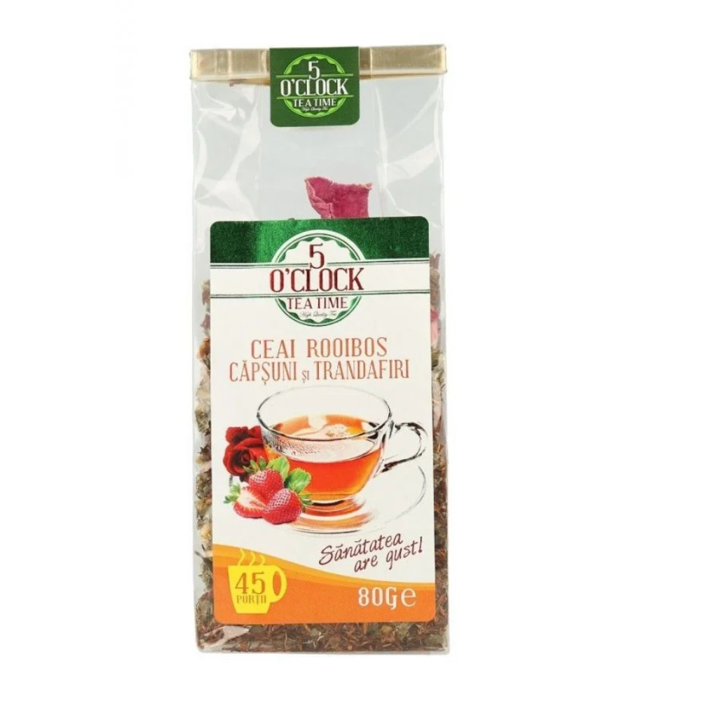 Rooibos cu capsuni si trandafiri 80g