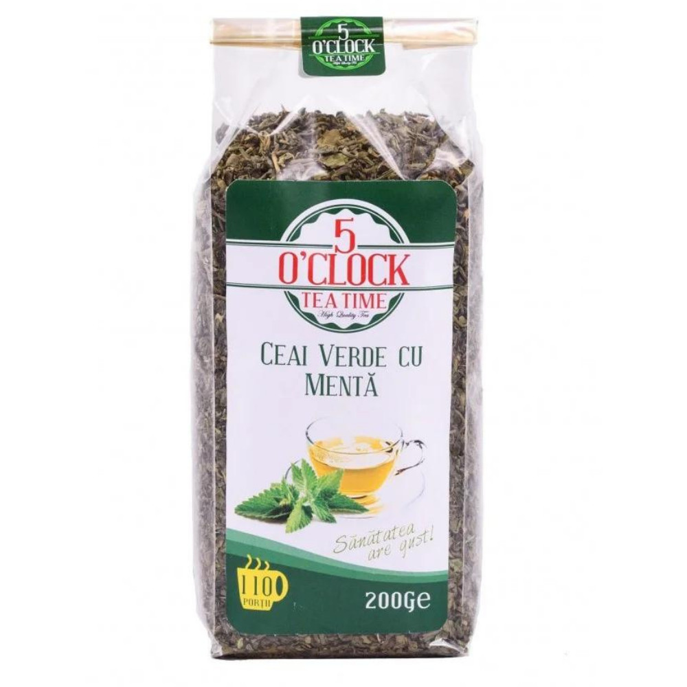 5 o clock tea ceai verde cu menta 200g~3027 Ceai Menta Si Ghimbir
