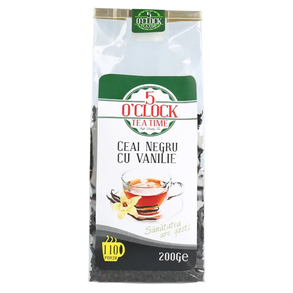 5 o clock tea ceai negru cu vanilie 200g~3058 Ceai Tea Forte