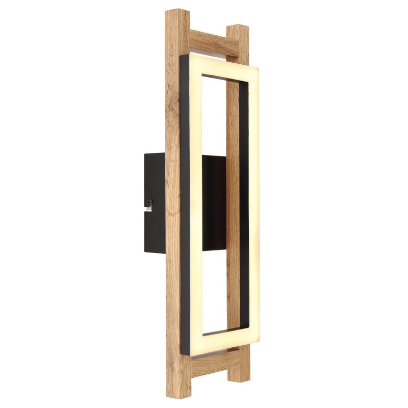 Aplica LED de perete design modern ILLA negru, maro