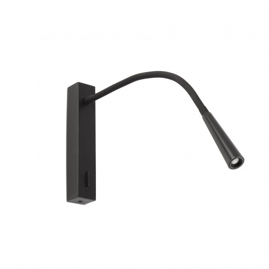 Aplica moderna cu reader FLIN LED Black 64319