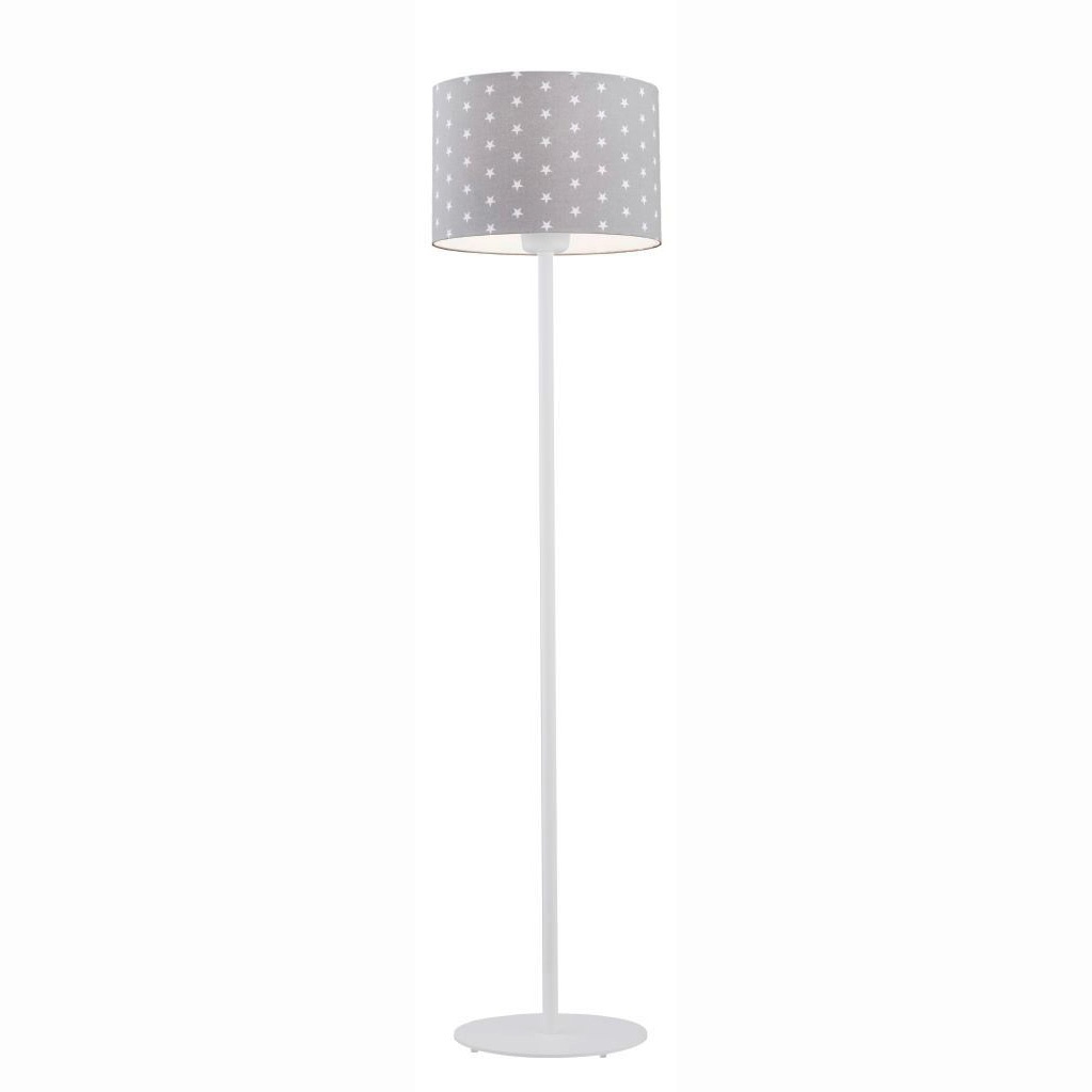 Lampadar/Lampa de podea pentru camera copii MAGIC gri cu stele albe