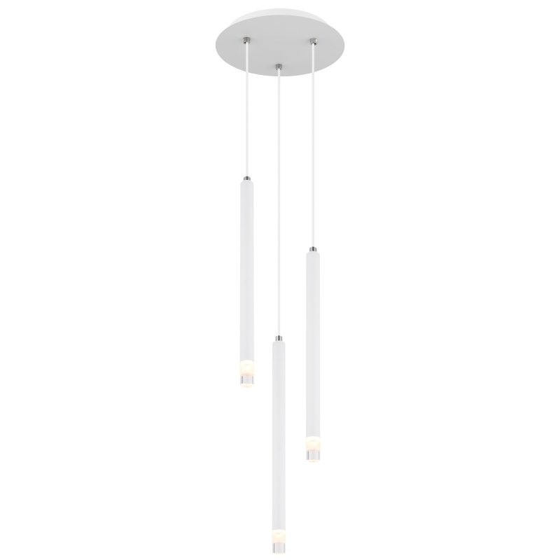 Lustra cu 3 Pendule metal alb RYAN pentru dormitor