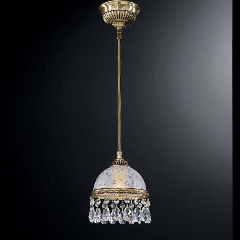 Lustra design clasic realizata manual din alama si Cristal Scholer 6200