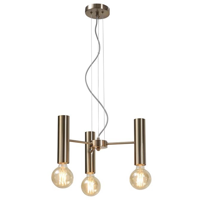 Lustra design minimalist cu 3 surse de lumina Cannes gold, S