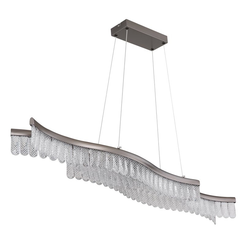 Lustra suspendata, Metal Grafit Mat, Cristale Acrilice, JULIET 67348H GL