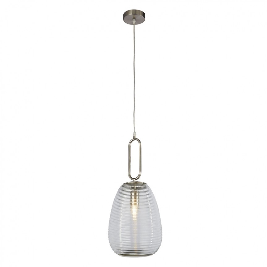 Pendul sticla deco stil modern Elixir clar / satin nickel 43581-1SN SRT