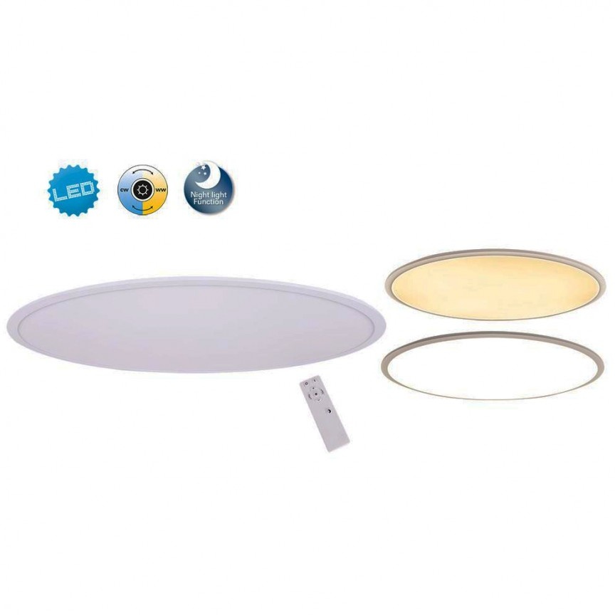 Plafoniera dimabila cu iluminat LED si telecomanda Pesaro 35x80cm 1295323 NV
