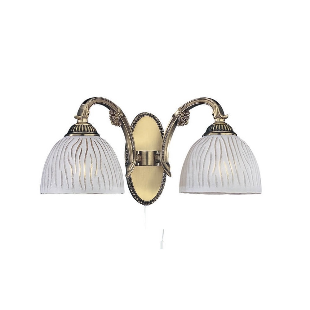 Aplica clasic design italian din alama, sticla 5650 RA-A. 5650/2