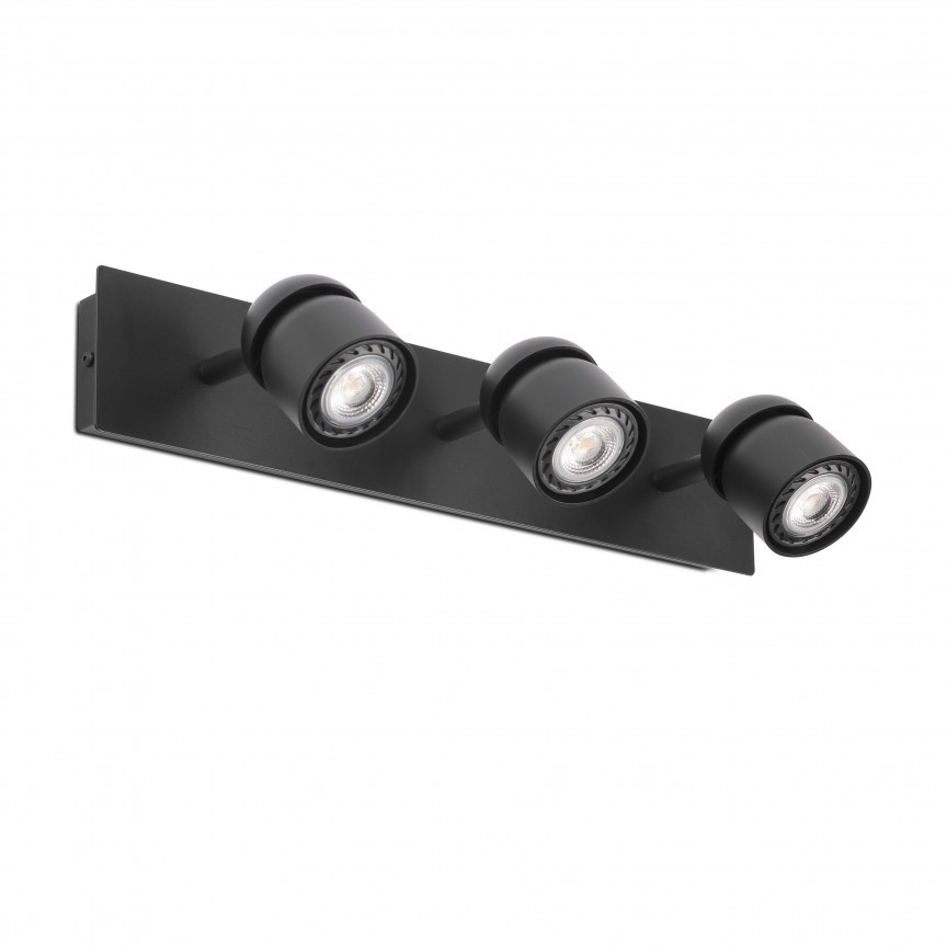 Aplica cu 3 spoturi directionabile design minimalist COCO neagra