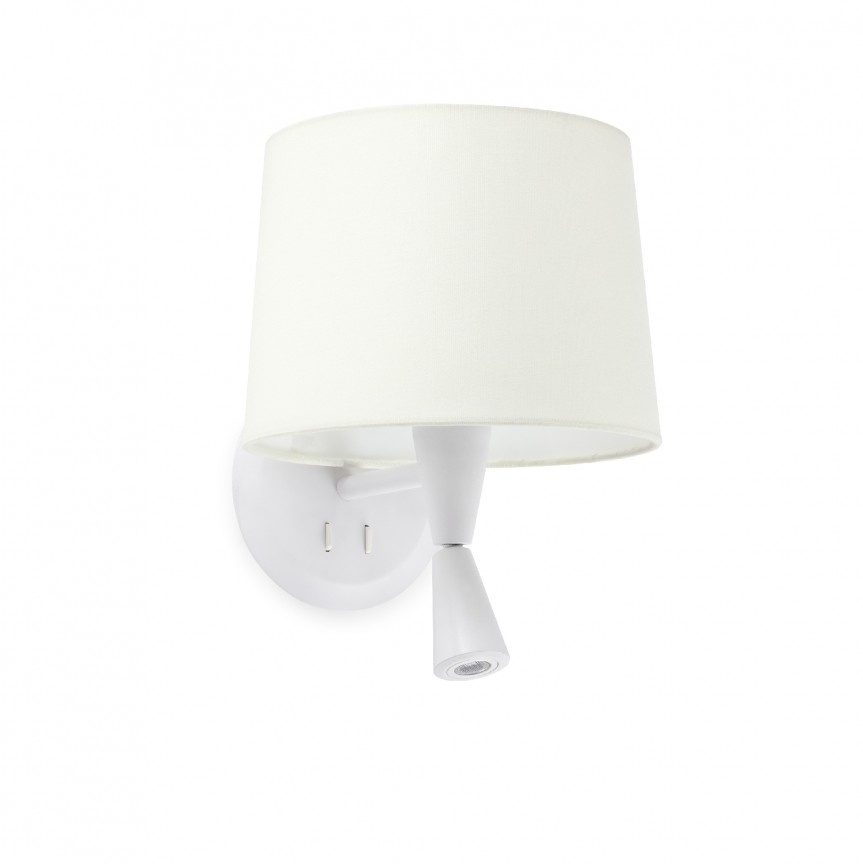 Aplica cu reader LED eleganta design modern CONGA alba 64308-01