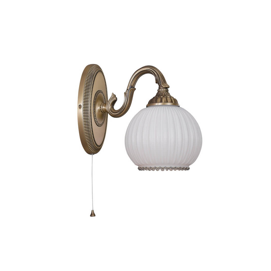 Aplica de perete clasic design italian din alama, sticla 9200 RA-A. 9200/1