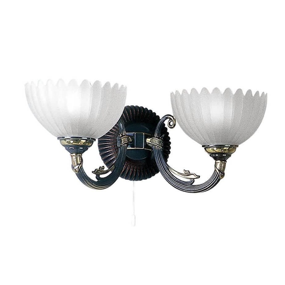 Aplica de perete design italian din alama cu lemn 3610