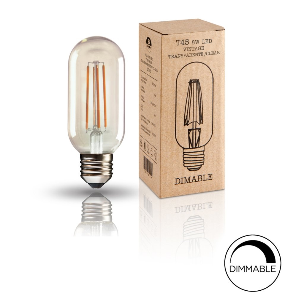 Bec LED Vintage E27 dimabil T45 8W