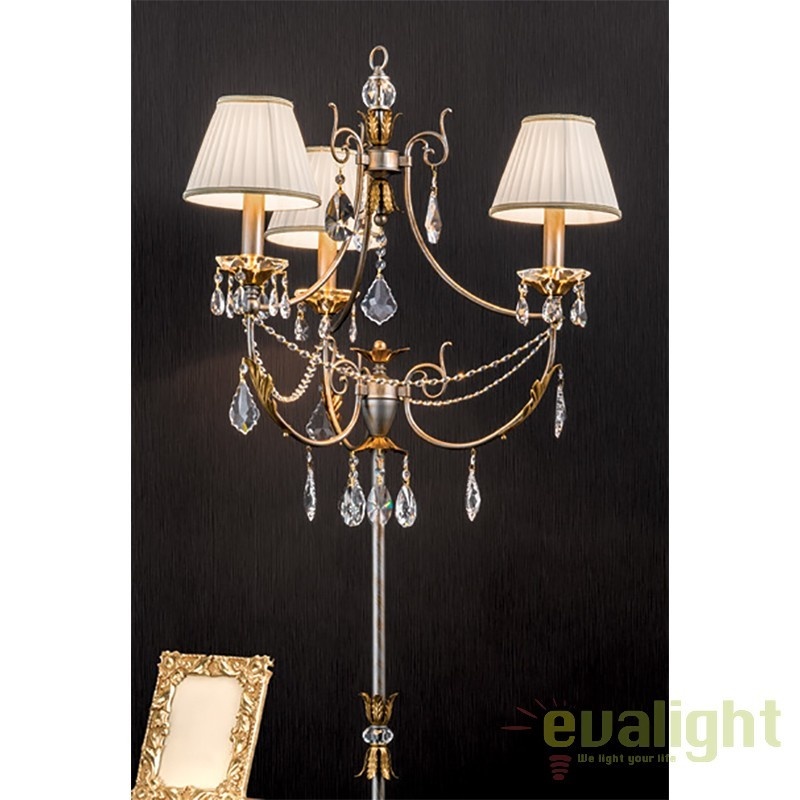 Lampadar LUX super elegant cu 3 brate Miramare STL 12-1149/3 silver-goldOR