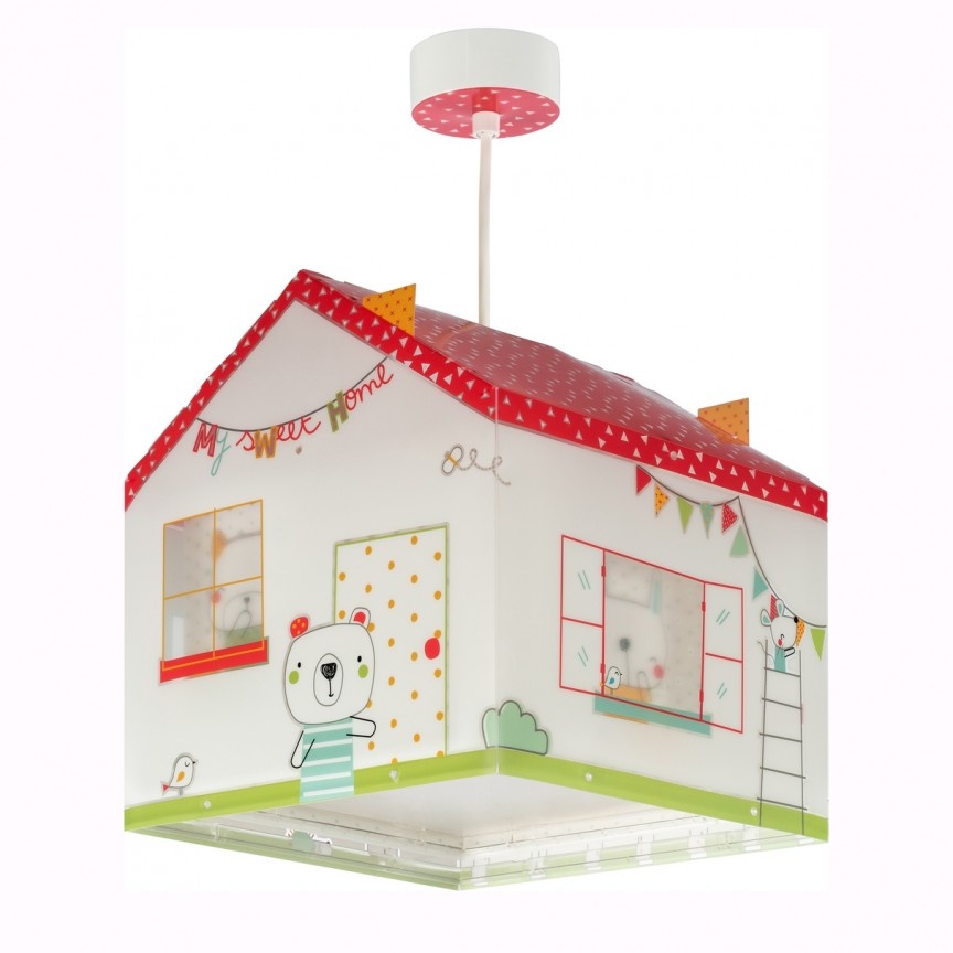 Lustra camera copii cu imagini imprimate, My Sweet Home 11672 DB