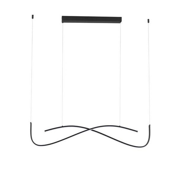 Lustra neagra liniara cu iluminat LED CCT BRIO