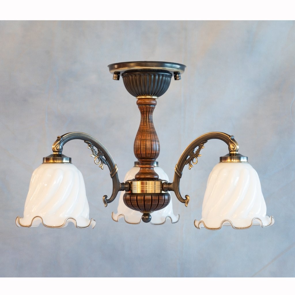 Lustra rustica aplicata cu 3 brate design italian 5910