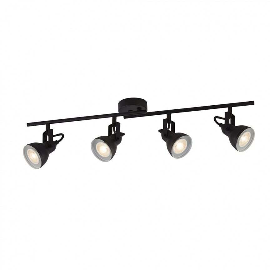 Lustra stil industrial cu 4 spoturi orientabile Focus 1544BK SRT