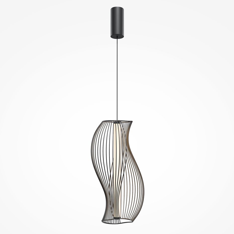 Lustra Suspendata LED, Negru, Shadows of the past