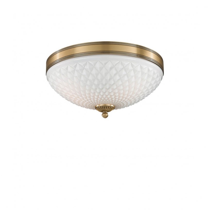 Plafoniera clasic design italian din alama, sticla 8400, diametru 40cm RA-PL. 8400/3