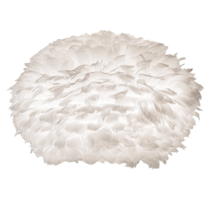 Abajur modern cu pene de gasca EOS alb, 65cm