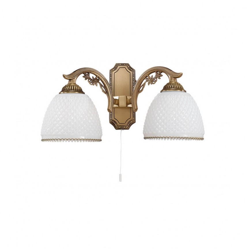 Aplica clasica design italian din alama si sticla 8601 RA-A. 8601/2