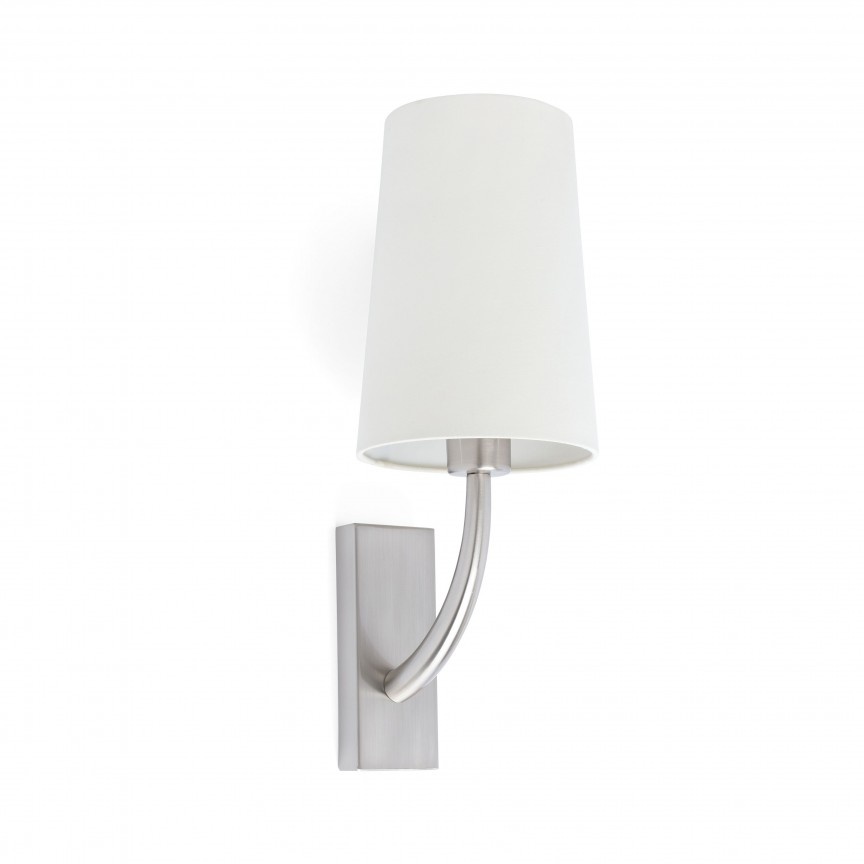Aplica de perete eleganta design clasic REM nickel/alb