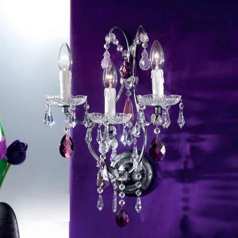 Aplica de perete LUX super eleganta cristal cu 3 brate Verona antik-silber 2-1110/3 OR