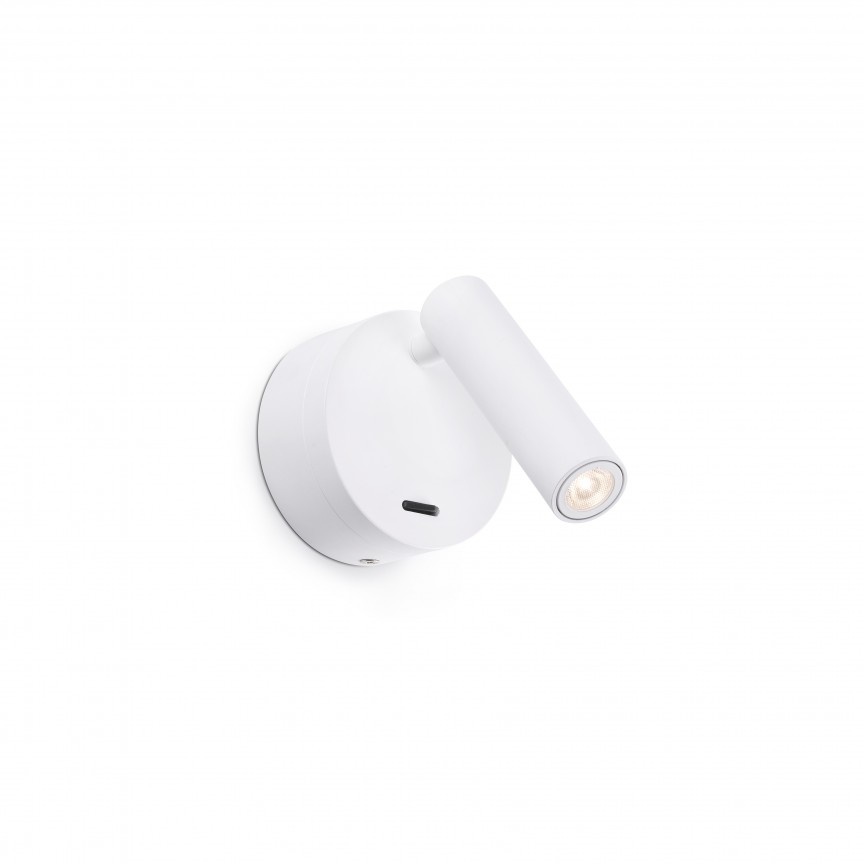 Aplica moderna cu reader LED design minimalist BOC alba