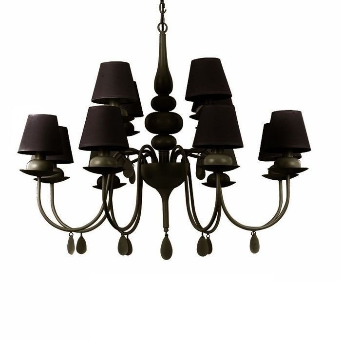 Candelabru 12 brate diametru 92cm BLANCHE SP12 Nero 097800