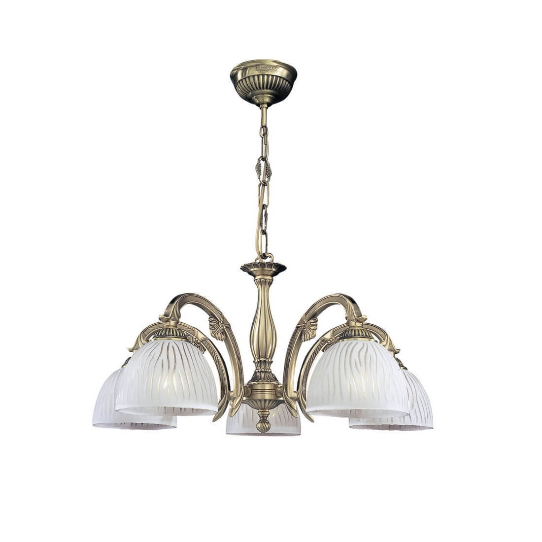 Candelabru clasic design italian din alama, sticla 5650 RA-L. 5650/5