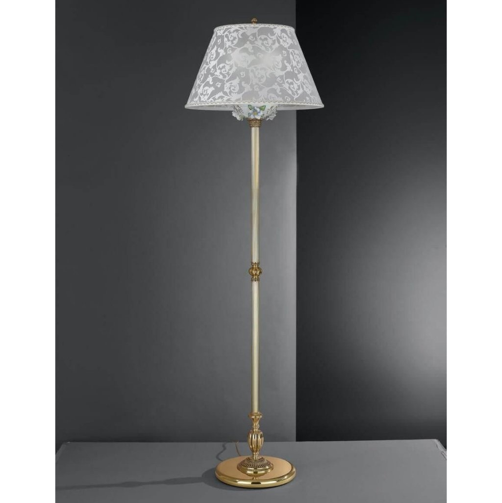 Lampadar design italian din alama si portelan 9100