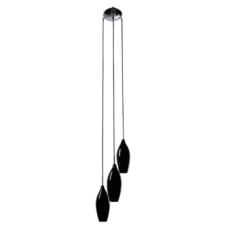 Lustra cu 3 pendule design modern CHAMPAGNE black MD2101A-3BL