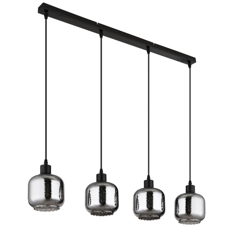 Lustra cu 4 pendule sticla fumurie XIA pentru bucatarie