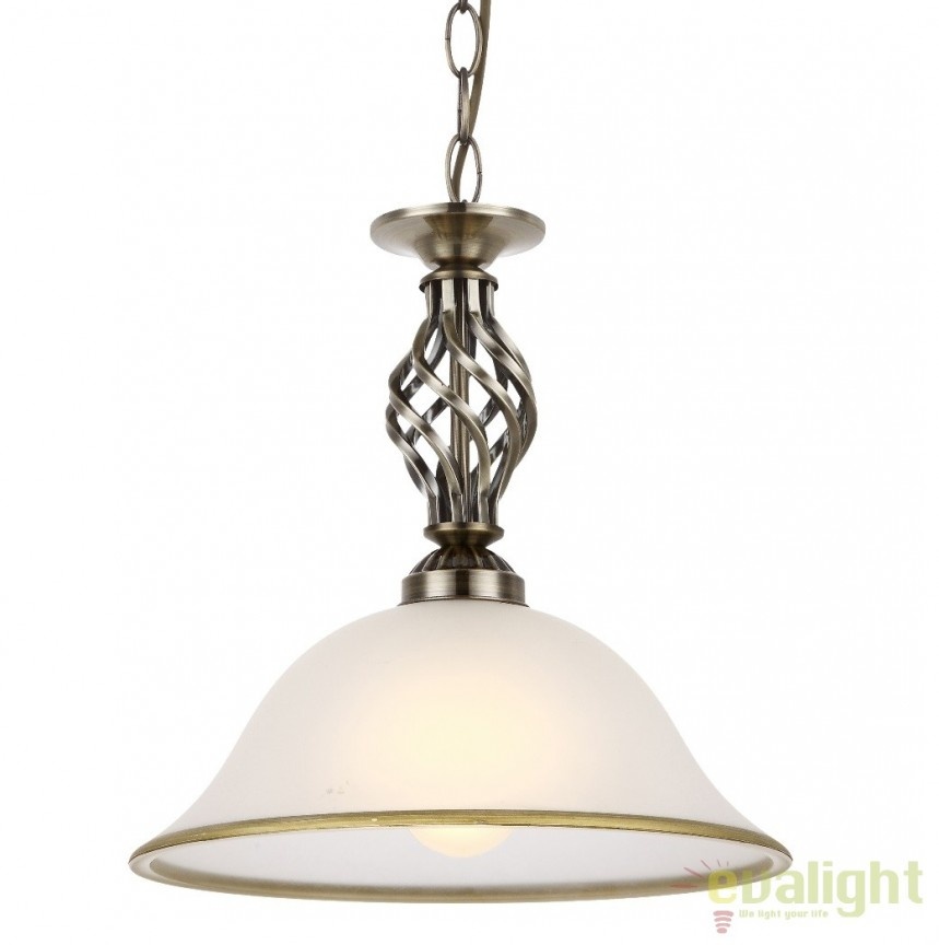 Lustra, Pendul clasic diam.30cm, finisaj brass antique, Odin 60208H GL