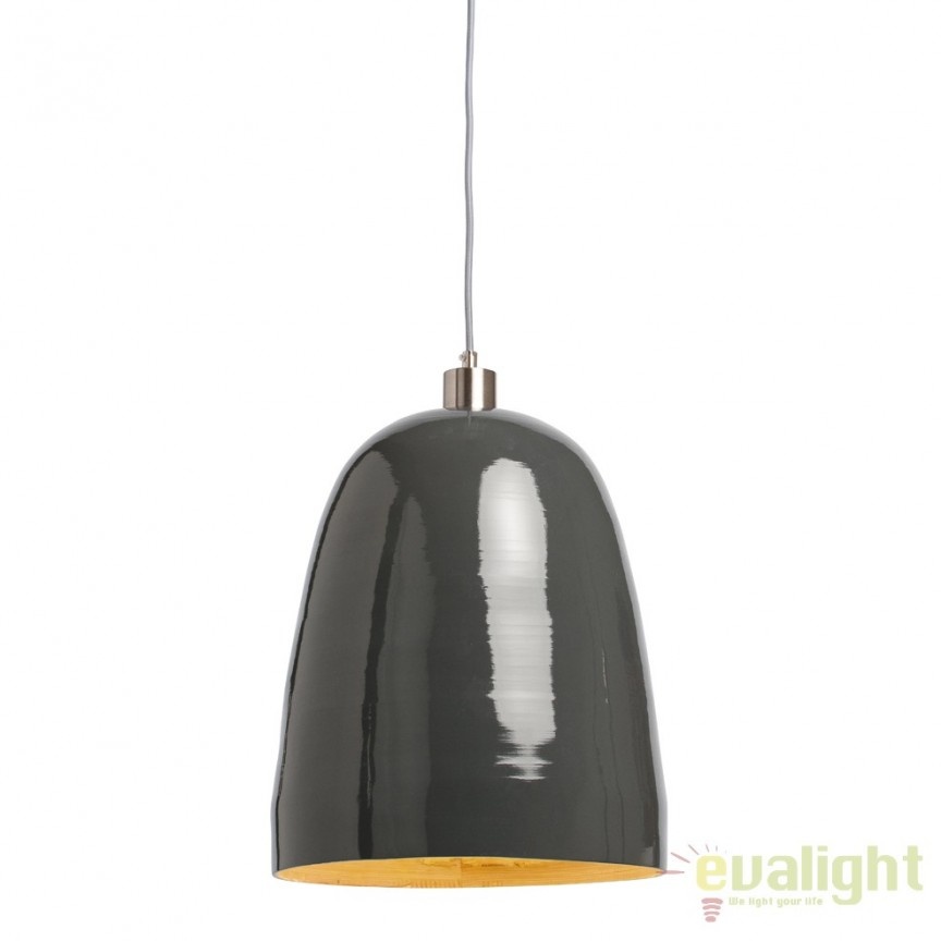Lustra/ Pendul elegant cu abajur din bambus Saigon gri SAIGON/H/DG