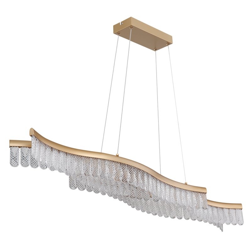 Lustra suspendata, Metal Auriu Mat, Cristale Acrilice, JULIET 67348HG GL