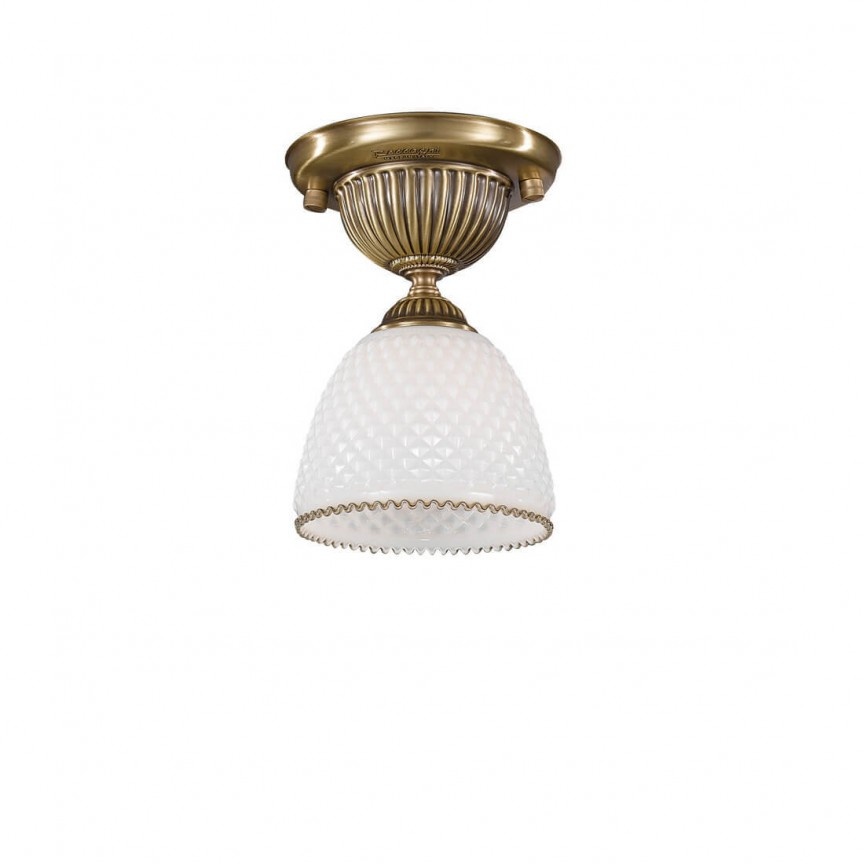 Plafoniera clasica design italian din alama si sticla 8601 RA-PL. 8601/1