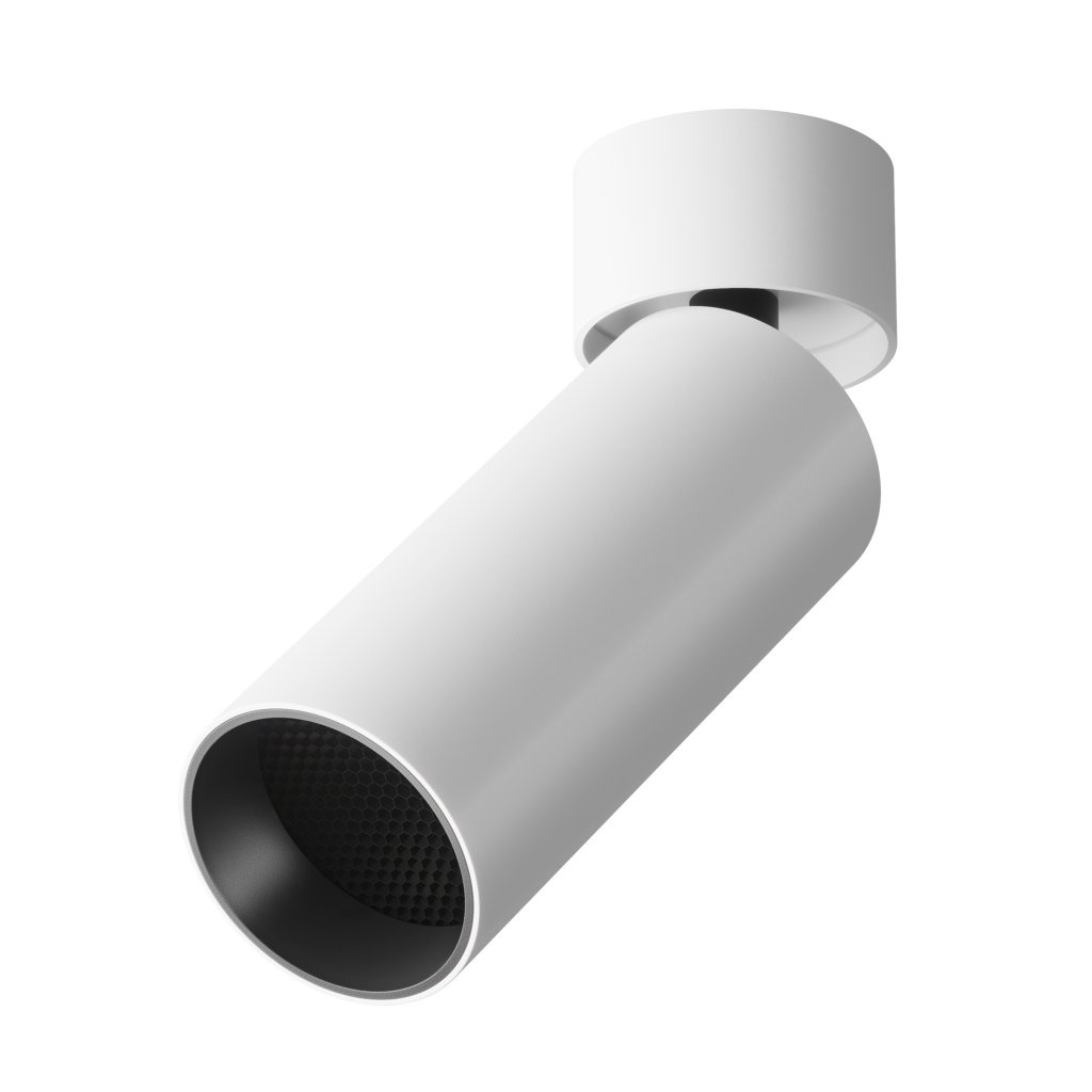 Spot LED aplicat directionabil, dimabil, design tehnic Focus alb, 3000K