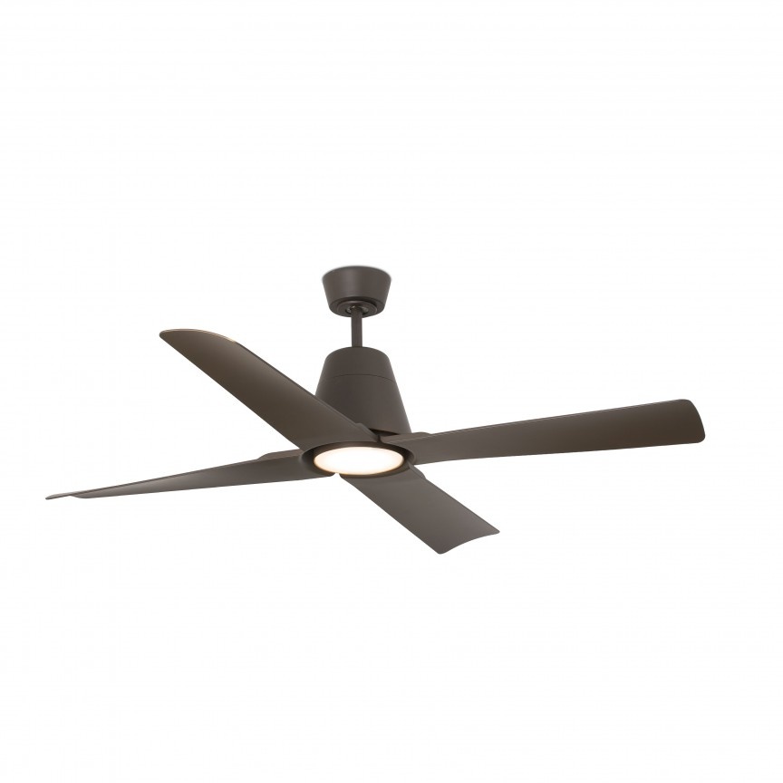Ventilator de tavan cu telecomanda de exterior IP44 design modern TYPHOON maro