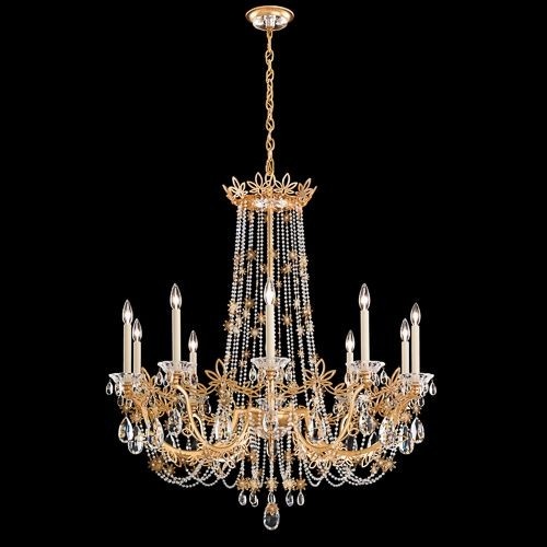Candelabru 10 brate, design LUX, cristal Heritage Florabella